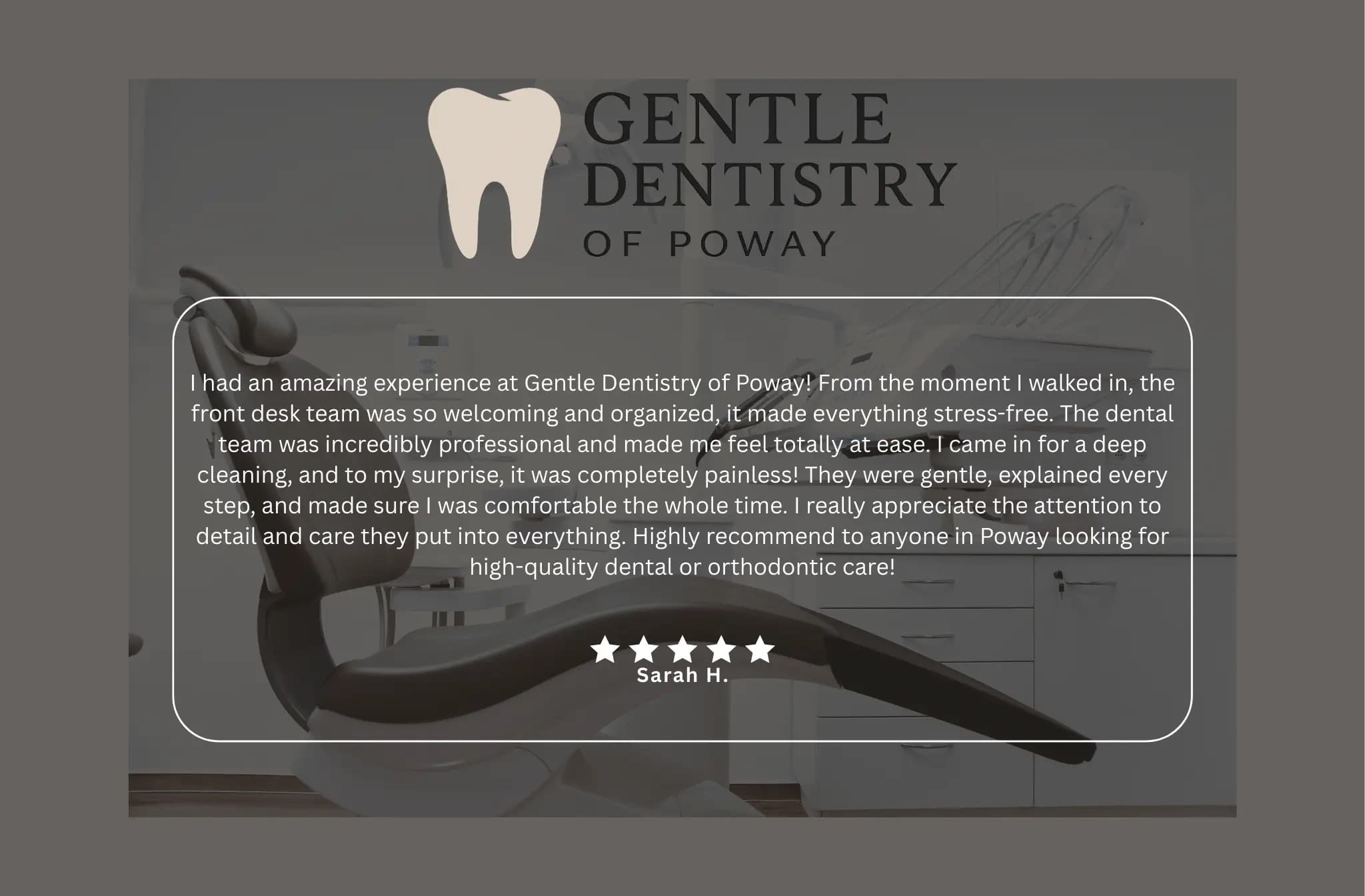 5-star Google review screenshot for Gentle Dentistry of Poway